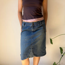  Vintage blue Bay Denim Skirt - womens 32" waist