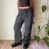 Vintage grey D Parachute Trousers - womens 33" waist