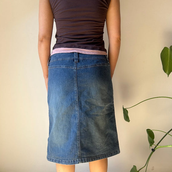 Vintage blue Bay Denim Skirt - womens 32" waist