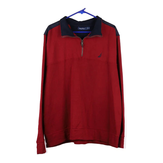 Vintage red Nautica 1/4 Zip - mens x-large