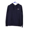 Vintage navy Fila Hoodie - mens small