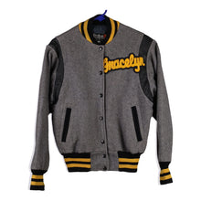  Gracelyn Fordham Varsity Jacket - Small Grey Wool Blend - Thrifted.com