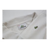 Lacoste Long Sleeve Polo Shirt - Small White Cotton Blend