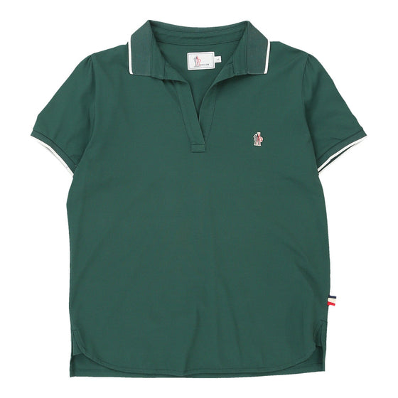 Moncler Polo Shirt - Large Green Polyester