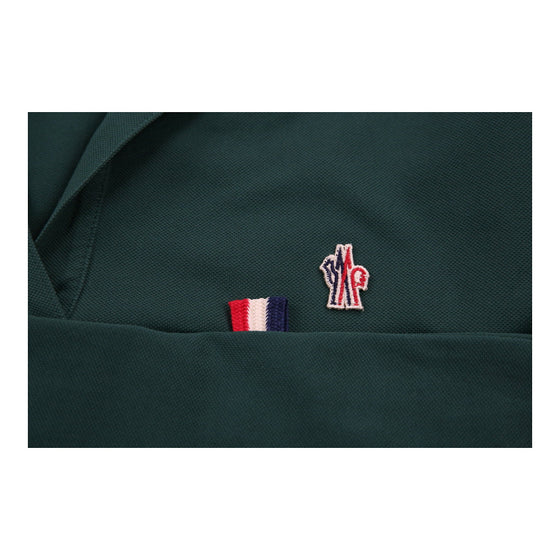 Moncler Polo Shirt - Large Green Polyester