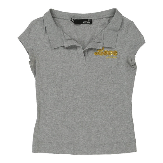 Love Moschino Top - Small Grey Cotton