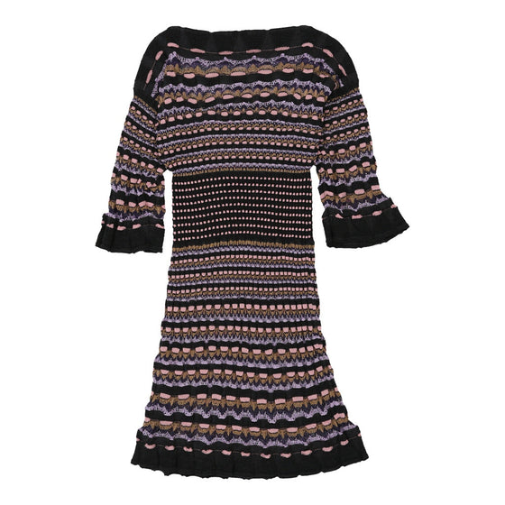 Missoni Sheer Jumper Dress - Small Black Cotton Blend