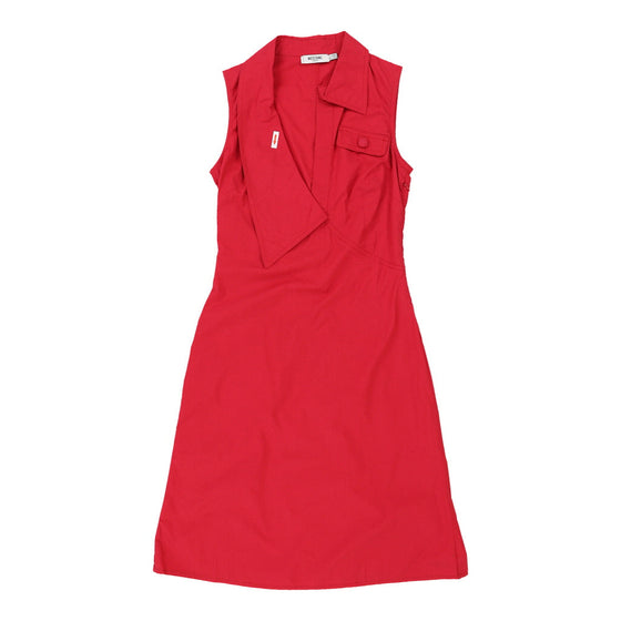 Moschino Jeans Midi Dress - Small Red Cotton