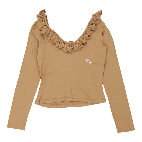 Dolce & Gabbana Long Sleeve Top - Medium Beige Viscose