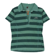  Napapijri Striped Polo Shirt - Large Green Cotton