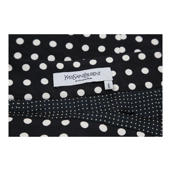 Yves Saint Laurent Polka Dot Skirt - 32W 21L Black Cotton