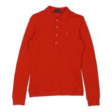  Vintage orange Ralph Lauren Long Sleeve Polo Shirt - mens medium