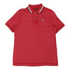 Vintage red Napapijri Polo Shirt - mens medium