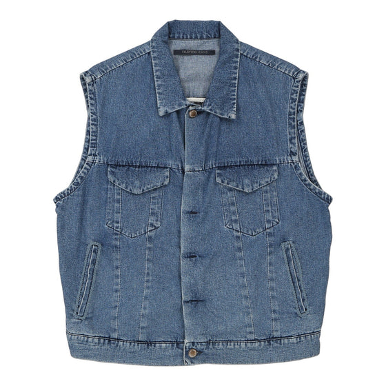 Vintage blue Valentino Denim Gilet - mens medium