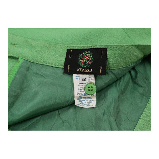 Kenzo Mini Pencil Skirt - 28W UK 8 Green Wool