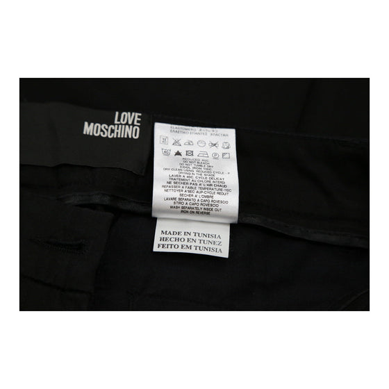 Love Moschino Trousers - 28W UK 8 Black Cotton