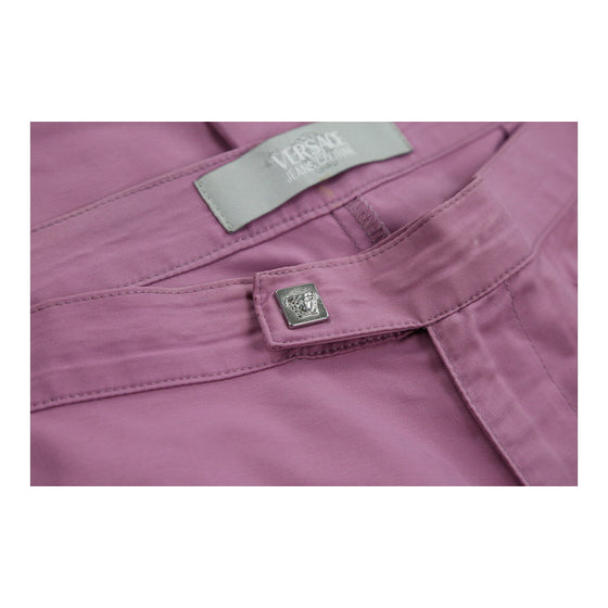 Versace Jeans Couture Trousers - 32W UK 12 Pink Nylon Blend