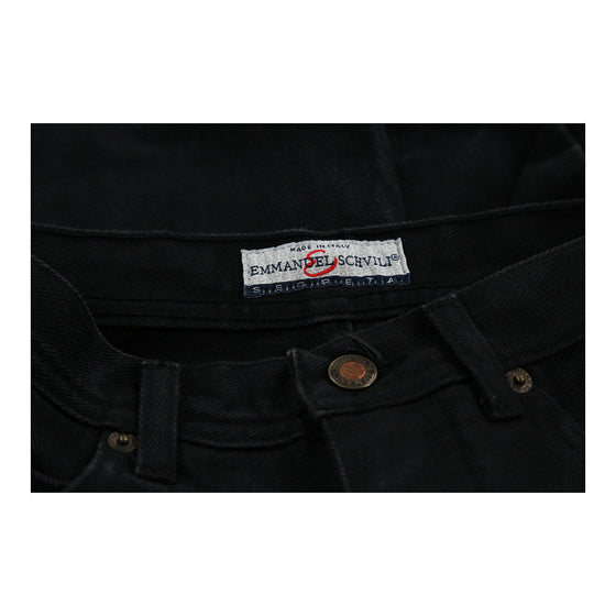 Emmanuel Schvili Cartoon Jeans - 26W UK 6 Black Cotton