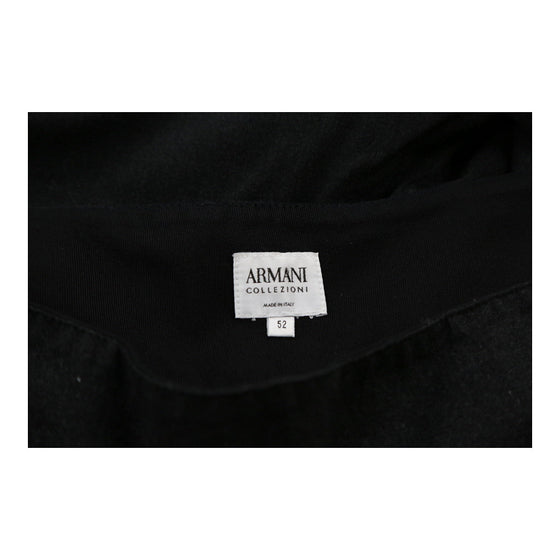 Armani Trousers - 37W UK 20 Black Cotton