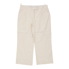  Salvatore Ferragamo Trousers - 36W UK 18 Cream Cotton