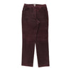 Armani Jeans Trousers - 30W UK 12 Burgundy Cotton