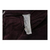 Armani Jeans Trousers - 30W UK 12 Burgundy Cotton