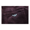 Armani Jeans Trousers - 30W UK 12 Burgundy Cotton