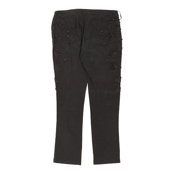 Cavalli Class Trousers - 33W UK 14 Black Cotton