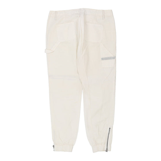 Liu Jo Cargo Trousers - 34W UK 14 Cream Cotton