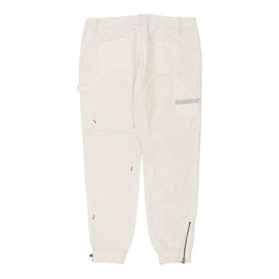 Liu Jo Cargo Trousers - 34W UK 14 Cream Cotton