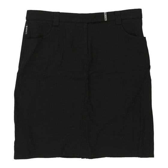 Armani Mini Skirt - 33W UK 14 Black Viscose Blend