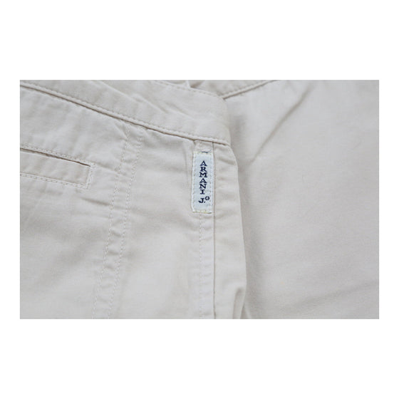 Armani Jeans Trousers - 34W UK 16 Beige Cotton