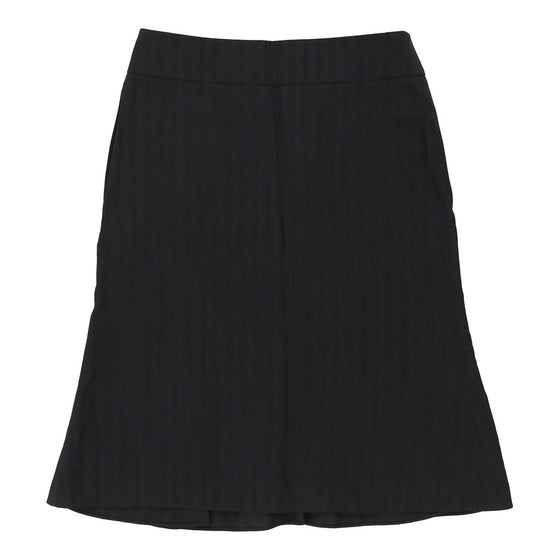 Armani Midi Skirt - 30W UK 10 Black Cotton