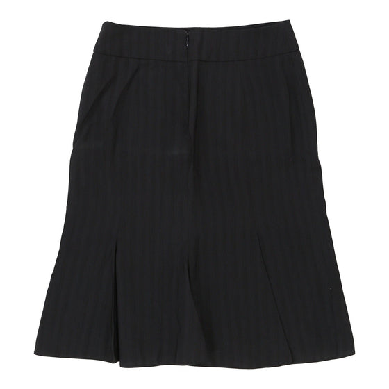 Armani Midi Skirt - 30W UK 10 Black Cotton