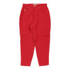 Roccobarocco Trousers - 30W UK 12 Red Cotton