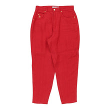  Roccobarocco Trousers - 30W UK 12 Red Cotton