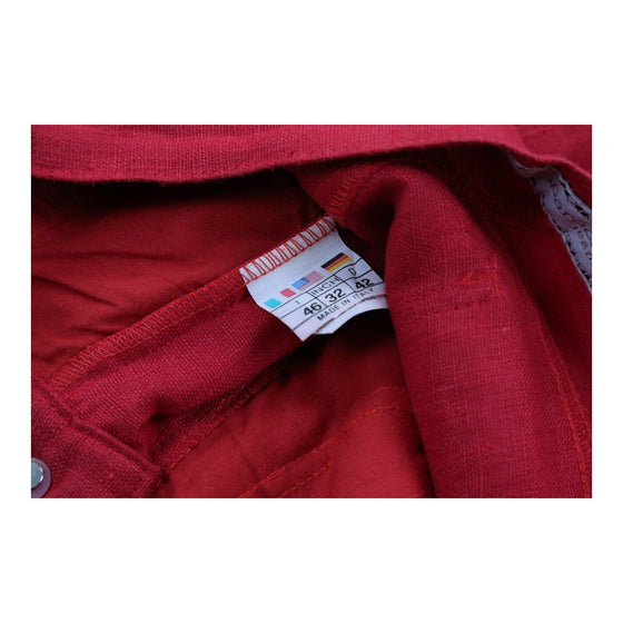 Roccobarocco Trousers - 30W UK 12 Red Cotton