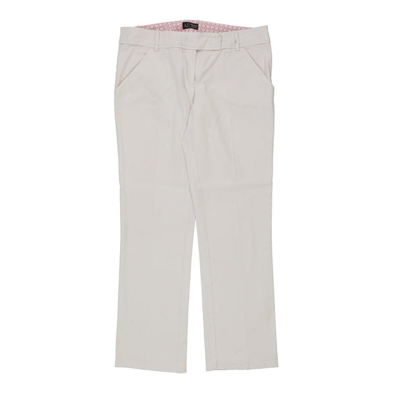 Armani Jeans Trousers - 36W UK 16 White Cotton