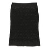 Ferre Maxi Pencil Skirt - 35W UK 16 Black Cotton