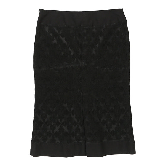 Ferre Maxi Pencil Skirt - 35W UK 16 Black Cotton