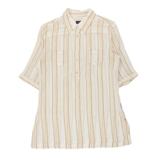  Armani Jeans Striped Short Sleeve Shirt - XL Beige Cotton