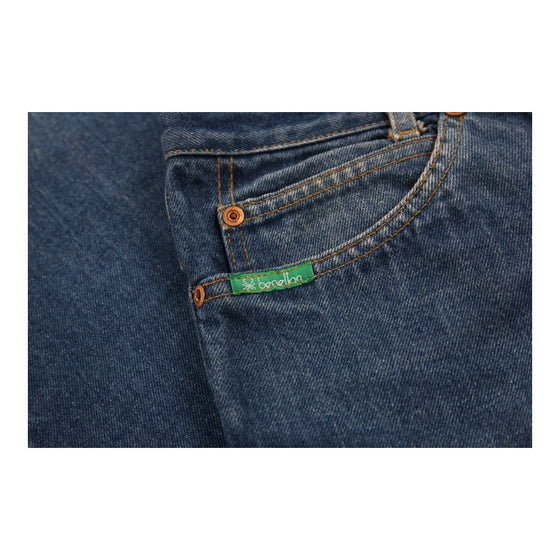 Benetton Jeans - 33W UK 14 Blue Cotton