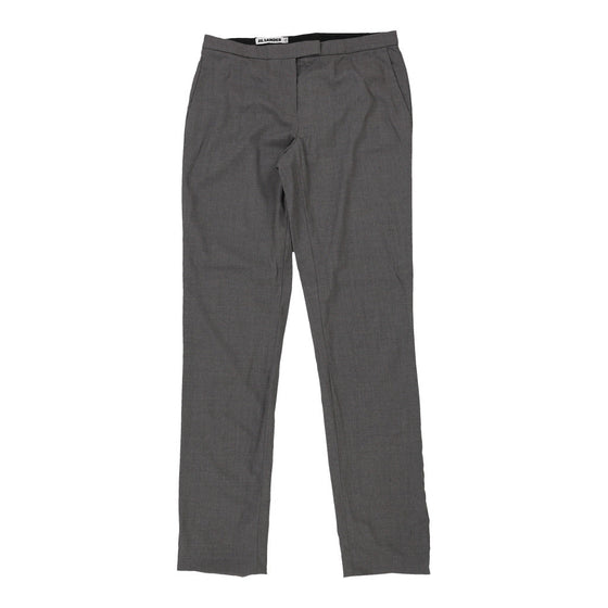 Jil Sander Trousers - 31W UK 10 Grey Virgin Wool