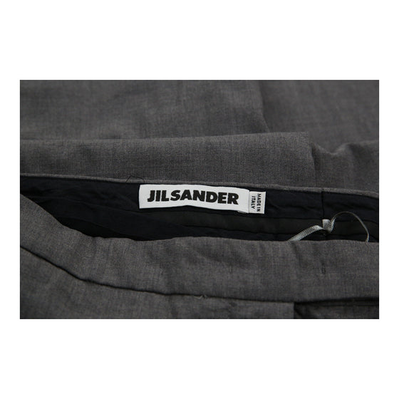 Jil Sander Trousers - 31W UK 10 Grey Virgin Wool