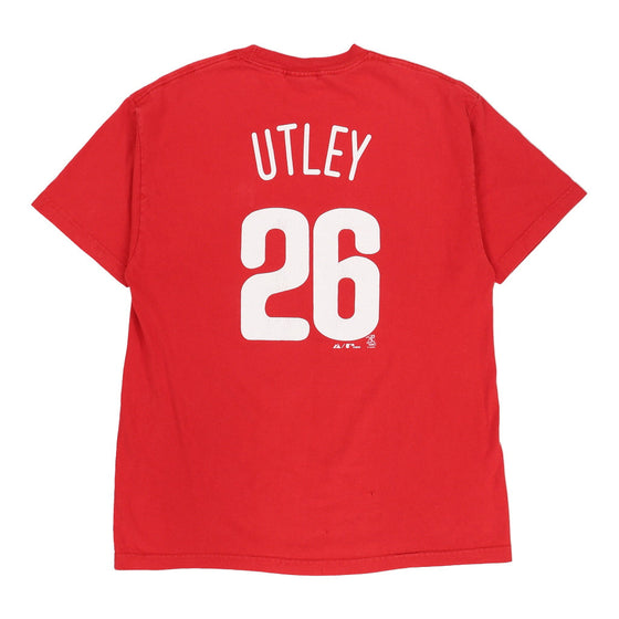 Mens Majestic Philadelphia Phillies Chase Utley #26 MLB Big & Tall T- Shirt