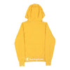 Champion Spellout Hoodie - Medium Yellow Cotton - Thrifted.com