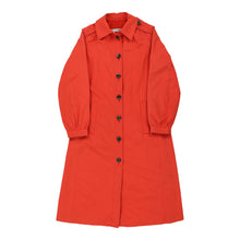  Aquascutum Trench Coat - Small Red Cotton Blend