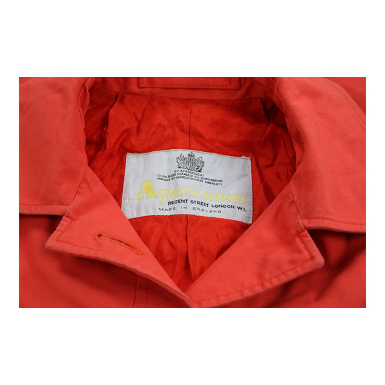 Aquascutum Trench Coat - Small Red Cotton Blend