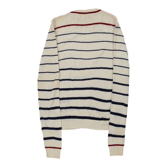 Givenchy Striped Jumper - Small Cream Cotton