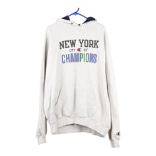  Vintage grey New York City Champion Hoodie - mens xx-large